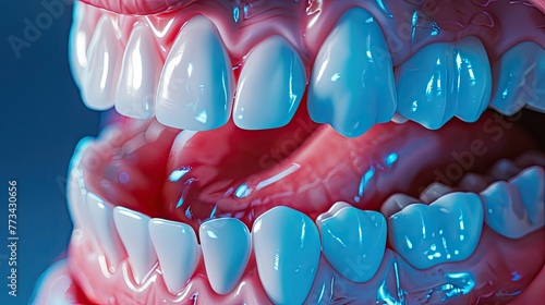 Explore the intricate details of an open mouth close-up, capturing the essence of dental health and expression in stunning detail.