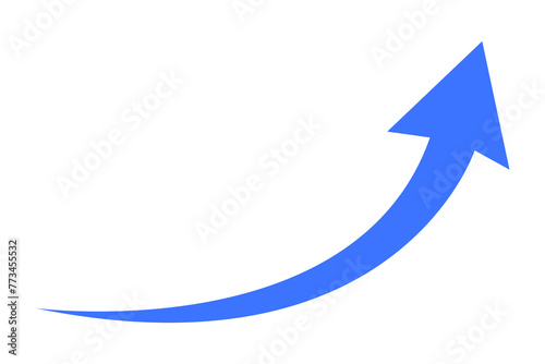 Blue curved arrow graph