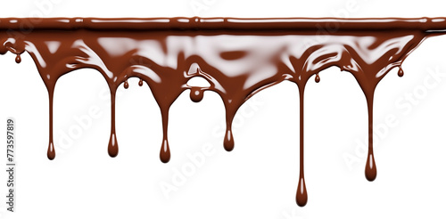 Pouring chocolate PNG dripping from top isolated on a white and transparent background - cake chocolate falling milk Smoothie advertising concept, brown liquid, paint pouring