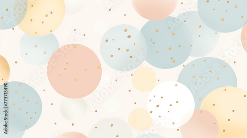 A playful background of multicolored polka dots of varying sizes, set on a pastel background for a cheerful and whimsical vibe Ai Generative