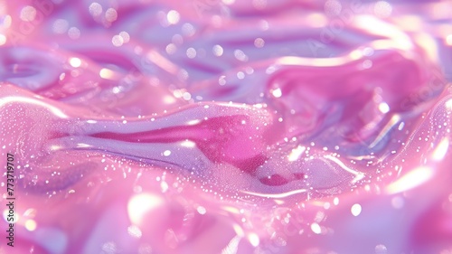 The abstract picture about pink water or liquid that has been flowing, waving, shining and reflected light to the camera like it has been made the light by itself that make it so beautiful. AIGX01.