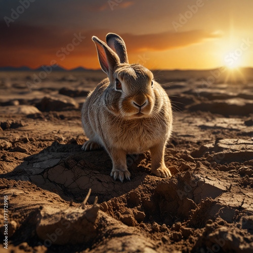 Rabbit Wandering in an Arid Land. 06.