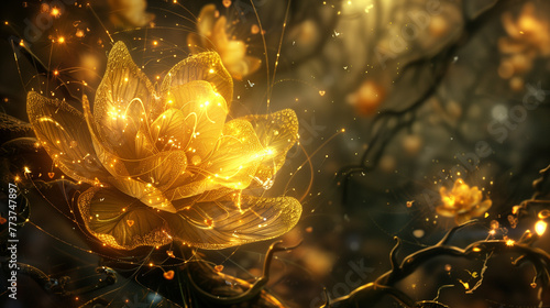 gold flower background