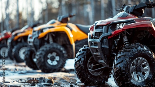 A stock of rugged and reliable all-terrain vehicles for outdoor exploration AI generated illustration