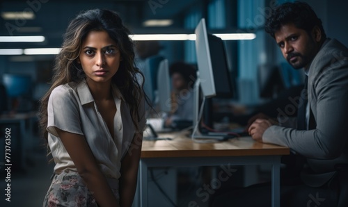 Indian corporate woman feels unsafe due to the inappropriate gaze of her male colleague