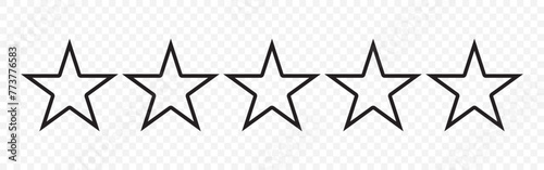 Five stars customer review icon for apps and websites. flat style. 5 star sign. Star symbol. Star rating feedback review from customer experience vector design illustration in eps 10.