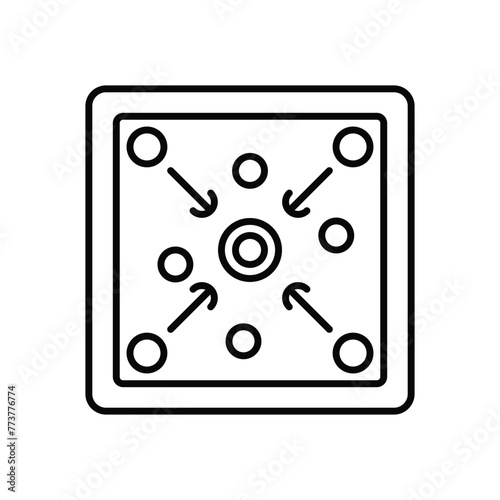 Carrom vector icon