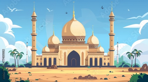 Flat background for islamic eid al-adha celebration 