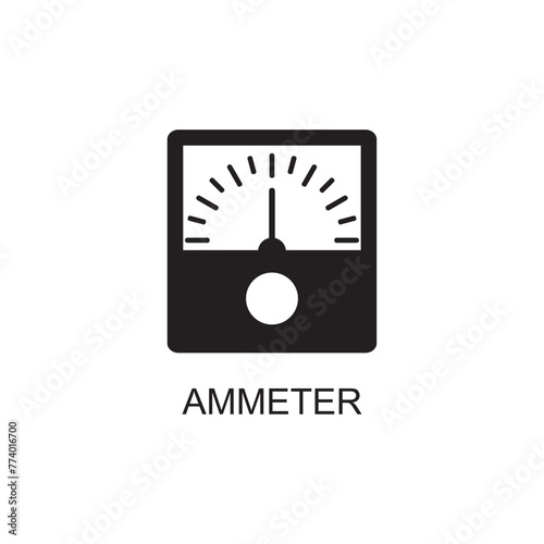 ammeter icon , voltage icon vector
