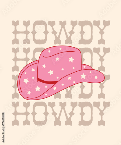 howdy western country cowgirl hat