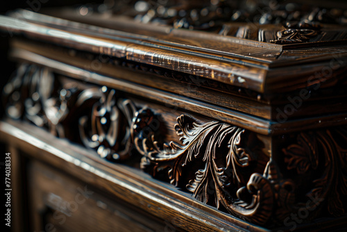 Intricate Wood Carvings, Jewelry Box, Antique Furniture, Craftsmanship Details