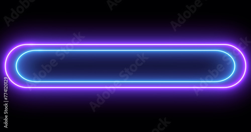 Cool neon blue and purple colored lower third. Animated cool designed neon blue and purple colored lower third for a title, TV news, information call box bars, and news channels. 