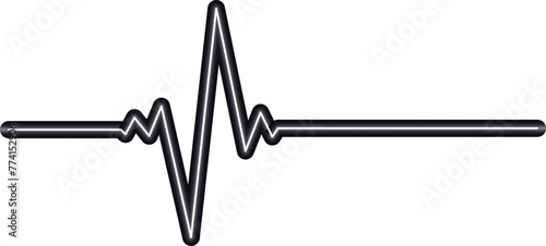illustration of an background Black and white heartbeat line with the word deadline.