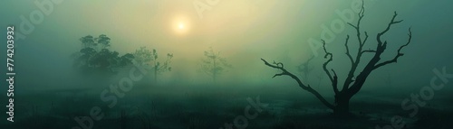 Eerie beauty of a foggy dawn