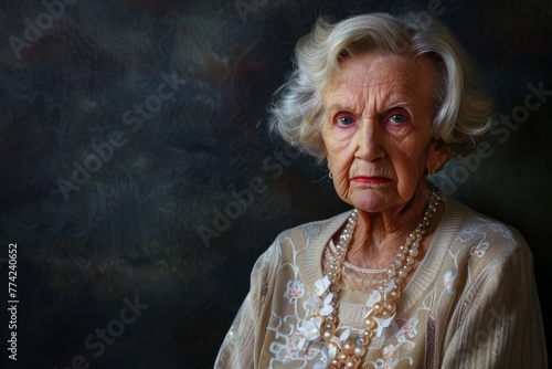 Portrait of a Stern Mother-in-Law with Disapproving Glare