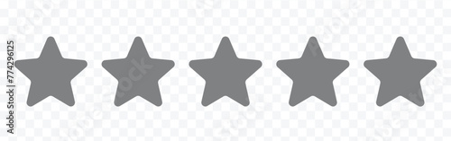 Star icon. Vector white isolated five stars. Customer feedback concept. Five stars customer product rating review flat icon for apps and websites. 5 stars rating review. Quality shape eps 10