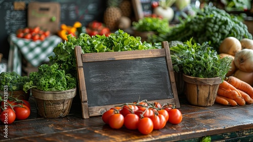 Healthy Vegan and Vegetarian Food at Regional Organic Shop Farmers Market Generative AI