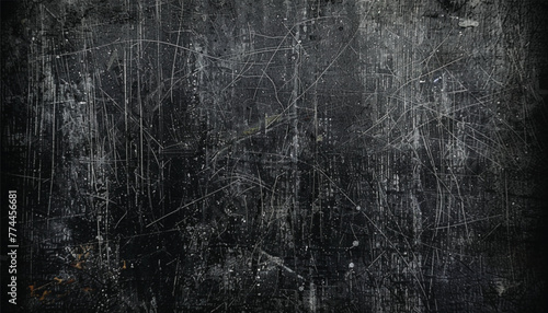 abstract black background with grunge texture and paint splashes