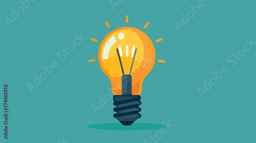 Light bulb idea creativity innovation icon flat car