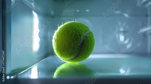 Kälte trifft auf Sport: Tennisball im Gefrierfach.