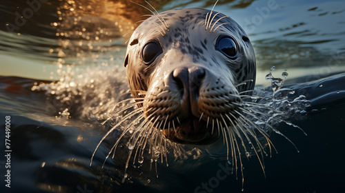 sea lion in the water