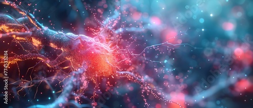 Visual Representation of Synaptic Degeneration in Neurological Disorders such as Alzheimer's and Dementia. Concept Alzheimer's Disease, Dementia, Synaptic Degeneration, Neurological Disorders