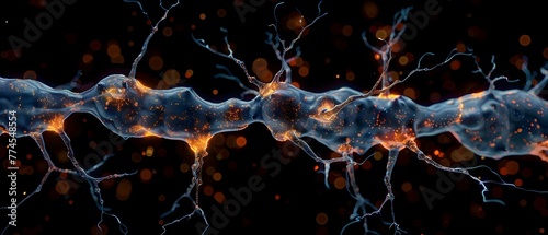 3D computer reconstruction of dopaminergic neurons linked to Parkinsons autism and schizophrenia. Concept 3D Modeling, Neuroscience, Parkinson's, Autism, Schizophrenia