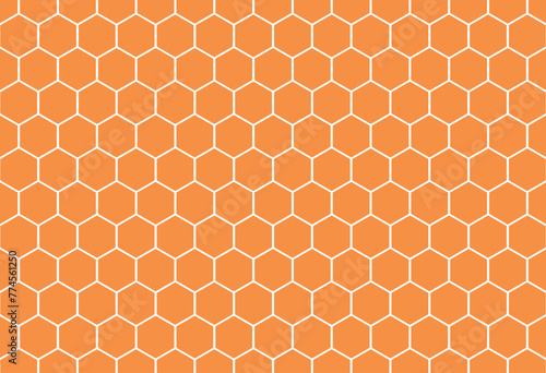 seamless honeycomb pattern orange
