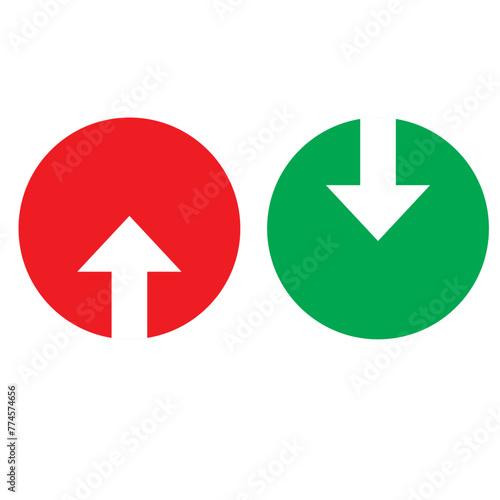 up and down arrows icon vector. vector illustration..