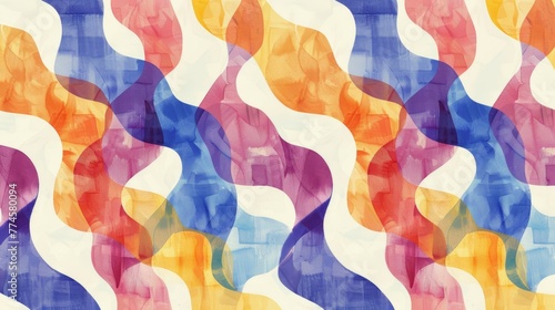 Abstract pattern, Seamless pattern, retro watercolor background