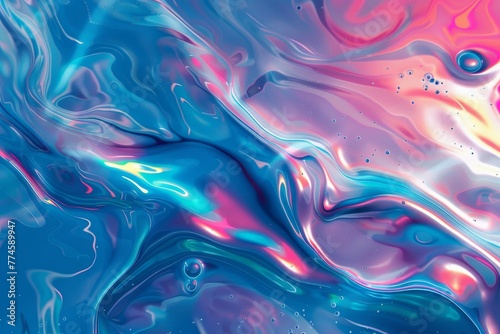 Ethereal holographic marble pattern background
