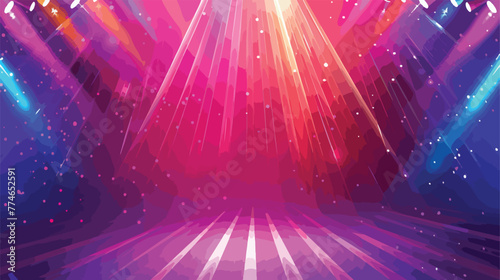 Colorful lighting background flat vector isolated on white