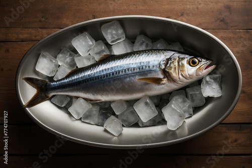 Frische Makrele auf Eis – Perfekt für gesunde Meeresküche