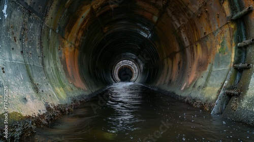 下水道のトンネル 