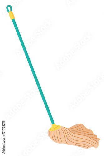 Mop icon. Simple illustration of mop vector icon for web design isolated on white background.
