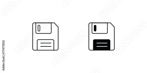 floppy disk icon with white background vector stock illustration