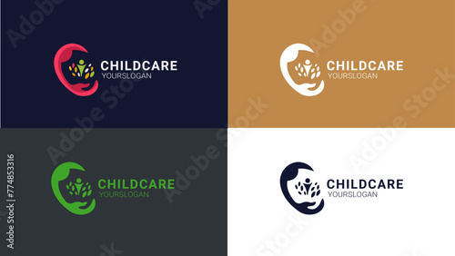 Childcare Logo with multicolor