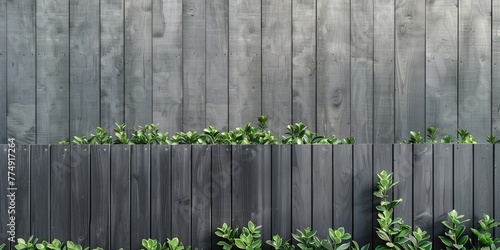 Gray composite fence panels