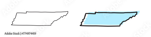 tennessee map, tennessee vector, tennessee outline, tennessee