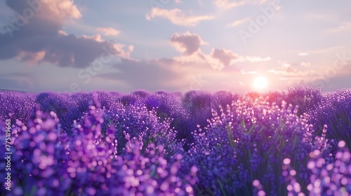 A field of lavender swaying in the breeze