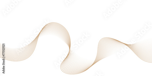 Brown and white abstract background with flowing particles. Digital future technology concept. Abstract brown paper wave background and abstract gradient and brown wave curve lines.