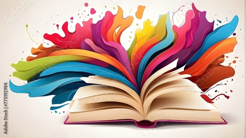 open book with colors