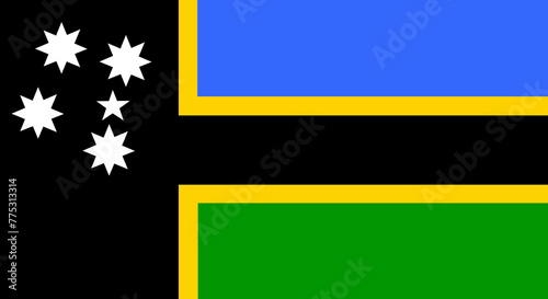 Australian South Sea Islanders flag. Illustration of Australian Islanders flag