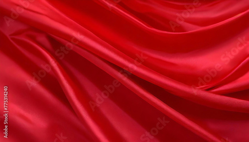Czerwony naturalny jedwab, tekstura, tło, miejsce na tekst do projektu