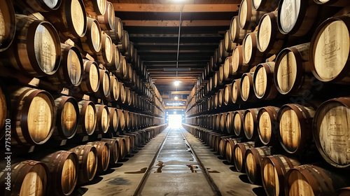 rickhouse Bourbon barrels