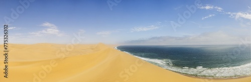 Picture of the dunes of Sandwich Harbor in Namibia on the Atlantic coast during the day