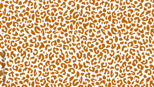 Leopard skin fur texture orange and white background