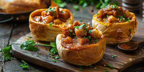 Bunny Chow. The origin of Bunny Chow came from Durban (South Africa) and was first created by the Indians living in this area