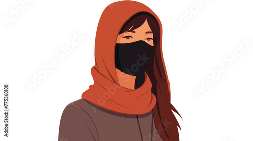 Woman with overrall faceless avatar icon vector ill