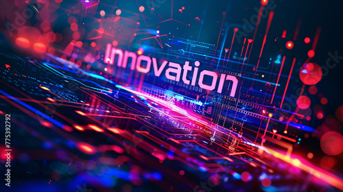 wallpaper with the phrase innovation, technology concept, business, creativity